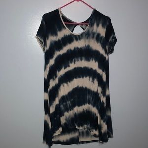 Blue and white Tye Dye shirt dress